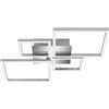BRILONER - Plafoniera led Soffitto orientabile, Lampadario led, lampadario soggiorno, lampadario camera da letto, dimmerabile, 48 Watt, 4000 lumen, 3000 Kelvin, di colore argento cromato
