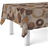 Martina Home Tovaglia in tela cerata Tambre, 260 x 140 cm, colore: marrone