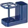 InterDesign iDesign 43434EU Supporto Spazzolino e Dentifricio e Organizzatore, Acrilico, Navy, 14.2 x 8.3 x 11.6 cm