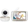 Motorola Nursery VM50G Videocamera Baby Monitor, Display 5 pollici, Ninnananna, Comunicazione Bidirezionale, Microfono Alta Sensibilità, Inclinazione e Zoom Digitale, Visione Notturna, Bianco o Oro