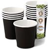 BIOZOYG 50x bicchierini caffè 100 ml / 4 oz, Ø 62 mm nero - bicchieri carta senza plastica e con materiali sostenibili - bicchierini caffe carta