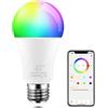 Bratek - Lampadina alexa e27 10W con App - Lampadina colorata dimmerabile -  Lampadina bluetooth 16 colori - Lampadine smart compatibili con lampade