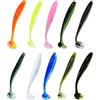 Fayvosiue Esche da pesca morbide, 100PCS/50PCS Kit di esche in plastica morbida kit di esche con scatola per la pesca di trote, scorfano, acqua salata/dolce, 10 colori misti/5 colori misti