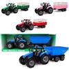 Toyland® - Trattore agricolo a frizione blu con rimorchio - Giocattoli agricoli per ragazzi