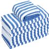Gryeer Set di 8 strofinacci in microfibra, super assorbenti, morbidi e spessa asciugamani da cucina, 45 x 65 cm, Blu