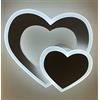 Partenopeautensili® Applique led da parete a muro illuminazione per interno con forma di doppio cuore stile moderno lampada 12W by Universo (12W 6500K)