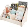 MAMOI® Libreria verticale per bambini, porta libri in legno, scaffale libreria per cameretta, mobile bambini design moderno