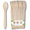BIOZOYG Cucchiaio da tavola usa e getta ecologico - 100 x cucchiaio 18cm in legno biodegradabile e compostabile