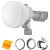 Godox ML-CD15 Diffusore a Cupola con 3 Adattatori per Luce Flash, Modificatore di Luce Morbida Pieghevole per Godox AD100PRO AD200PRO AD300PRO AD400PRO V1 V860II V860III TT685II TT600 ML60 ML60Bi
