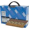 Tacwise 1722 Chiodi Inclinati a 34° 3,1 / 75 mm, Zincati Extra con Testa a 'D', Gambo Anellato, Fascicolati con Carta, Confezione da 1600