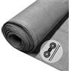 VOUNOT® Rete Ombreggiante 1×10m, Telo Frangivista Recinzione Giardino 150 g/m² HDPE, Tessuto Ombra Privacy Antistrappo Antivento con Fascette, per Esterno, Serra, Balcone, Giardino, Grigio