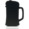 SECURIT - Lavagna Da Tavolo Silhouette Birra - Per Pennarelli A Gesso Liquido - Per Caffè, Ristoranti, Bar - Inserto Rimovibile - Base In Alluminio - 34x21,3x6cm - 1 Pennarello Bianco Incluso
