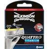 Wilkinson Sword Quattro Titanium - Lamette di precisione per rasoio, confezione da 8