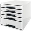 LEITZ Cassettiera Drawer Cabinet Cube 5 - 28,7 x 27 x 36,3 cm - bianco - Leitz (unità vendita 1 pz.)