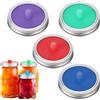 SYNYEY 2TE8154 - Set di 4 vasetti in silicone per alimenti senza acqua, accessori per la fermentazione, per crauti, kimchi, cetrioli, alimenti probiotici fermentati, 2TE8154