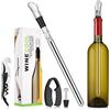 WIWONEY Refrigeratore per Bottiglie Vino, Asta di Raffreddamento Inox,  Bastone di raffreddamento del vino, Set 4 in 1 con Refrigeratore per Vino,  Cavatappi, Versatore e Tappo Bottiglia Vino : : Casa e cucina