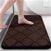 Homaxy Tappetino da bagno in memory foam antiscivolo, morbido, assorbente, lavabile, facile da pulire, 41 x 60 cm, colore marrone