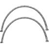 AERZETIX - Set di 2 - Tubo flessibile di collegamento - 600mm - 3/8 femmina - 3/8 femmina - rubinetto miscelatore sanitario idraulica cucina bagno - C51071