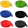 HUAZIZ 6 Rotoli di Fascette Cavi Colorate, Fascette Richiudibili-25mm x 2m, Nylon Nastro di Fissaggio Wire Organizer, Fascette Ferma Cavo di Classificazione per Cavi di Organizzazione, Tagliabile
