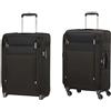 Samsonite Citybeat - Upright S, Bagaglio a Mano, 55 cm, 42 L, Nero (Black) Citybeat Spinner M EXP - Valigia espandibile, 66 cm, 67/73 L, Nero (Black)