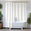 YISURE Tenda da doccia in tessuto lavabile, con occhielli in metallo, per vasca da bagno, 240 x 200 cm (l x H), color crema