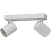 Oktaplex lighting Oktaplex Bora proiettore da soffitto 2-fiamma GU10 LED spot bar 25 cm 230V luce spot orientabile faretto da soffitto bianco