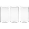 Winter Shore Vaso Vetro Trasparente da 15 cm per Centrotavola [3 Pezzi] - Vaso Fiori Vetro, Porta Candela, Ciottoli, Conchiglie, Perline - Vaso Vetro Cilindrico Trasparente - Per Casa e Matrimonio