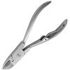 K-Pro Tronchese piedi inox 11,3 cm unghie dure spesse incarnite (argento) | Lama curva taglio netto presa ergonomica destri mancini diabetici anziani alluce pedicure casa salone acciaio chirurgico