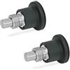 Ganter Normelemente Ganter Norm elementi | Mini Raster - GN 822.7 | Bulloni diametro: 4 mm | guida/Resto di acciaio Inossidabile | 2 pezzi, GN 822.7-4-M8X1-B