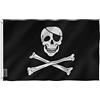 ANLEY Fly Breeze 3x5 Piede bandiera Jolly Roger con patch - Colore vivido e resistente allo sbiadimento UV - Intestazione in tela e doppia cucitura - Bandiere pirata in poliestere