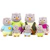 Li'L Woodzeez - I gufi McHoot - Figurine di animali - Gufo giocattolo - Figurine da collezione - Famiglia di gufi - 3 anni +