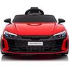 TOYSCAR Macchina Elettrica per Bambini Audi RS e-Tron Auto Elettrica per Bambini Telecomandata Sedile in Pelle Porte Apribili Doppio Motore Elettrico 12V Carico 25 kg Rossa