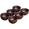 HonHeam Set di 6 Tazze da Degustazione di Tè Cinese in Ceramica Viola Sabbia - Mini Tazza Kung Fu per Tè (Viola)