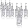 Snadi - Pacco 10 cartucce Dermapen con 12 aghi | Modello Screw compatibile | Acciaio chirurgico | Migliora cicatrici, macchie | Assorbimento di nutrienti | Trattamento capelli/pelle