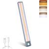 MERTTURM Luce Armadio 188 LED con Sensore di Movimento, 35cm 3000mAh Ricaricabile Luce Sottopensile Notturna Dimmerabile con 3 Colori chiari, per Cucina/Scale/Corridoio, 1 PZ