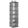 Amazon Basics Organizer da appendere nell'armadio - 6 ripiani, grigio melange, 30.48 x 5.08 x 30.48 cm