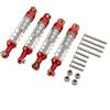 SPYMINNPOO 2 paia di ammortizzatori RC per auto, in lega da 60 mm, ammortizzatori radiocomandati per auto, aggiornamenti compatibili con modelli WPL C14 C24 MN D90 99S (rosso)