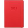 Letts of London Memo A4 settimana su 2 pagine multilingue Red 2024