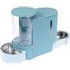 TIAKI Distributore di acqua e crocchette TIAKI, azzurro - fino a 1,3 kg di crocchette / 3 l di acqua