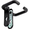 Micel - 00234 - Maniglia per porta con foro per serratura da 72 mm con piastra in acciaio e nylon in versione nera, 168 x 44 mm
