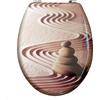 vetrine inrete Vetrineinrete® Copriwater universale in legno MDF serigrafato tavoletta da bagno wc con stampa sassi su sabbia con cerniere 43 x 36 cm D14