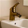 MAKA change your life quality Miscelatore Bidet Rubinetto Bagno Dorato Lucido Monocomando Cromo Singola Leva Caldo Freddo Montato Sul Ponte Colore Placca Oro Cromato Spazzolato Beccuccio Regolabile Manico Girevole Moderno Ottone