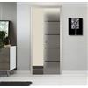 FIP PORTA SCORREVOLE SCOMPARSA IN VETRO SATINATO CON RIGHE 80X210 (DESTRA)