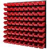 PAFEN Scaffalatura da parete, impilabile, 772 x 780 mm, 81 pezzi, per officina, scaffale (rosso)