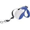 Ferplast Guinzaglio retraibile per cani AMIGO TAPE S, Fettuccia allungabile, 5 m, max 15 kg, Blu