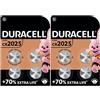 Duracell 8X Duracell CR 2025 Con Litio (2 Blister Da 4 Batterie) 8 Pile