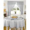 Emma Barclay Molly - Tovaglia a quadretti in antracite, 160 cm, rotonda