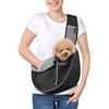 Pawaboo Borsa per Cani, Trasportino per Cani con Tasca Tattile con Cerniera, Borsa Porta Cane con Tracolla Regolabile, Marsupio per Cani in Rete Traspirante per Viaggio, Ciclismo, Taglia M - Nero