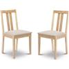 Julian Bowen, Set di 2 sedie da pranzo Rufford, naturale