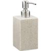 Relaxdays Dispenser di Sapone, 300ml, Portasapone Ricaricabile Manuale, Accessorio Bagno & Cucina, Rettangolare, Sabbia
